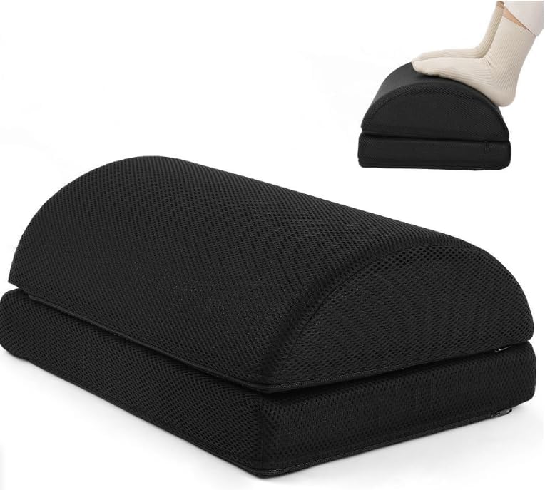 Kutabs Ergonomic Foot Rest Under Desk for Office desk accessories – Adjustable Height Memory Foam Foot Stool Under Desk for home Office Chair & Gaming Chair – for Back & Hip Pain Relief - Image 3