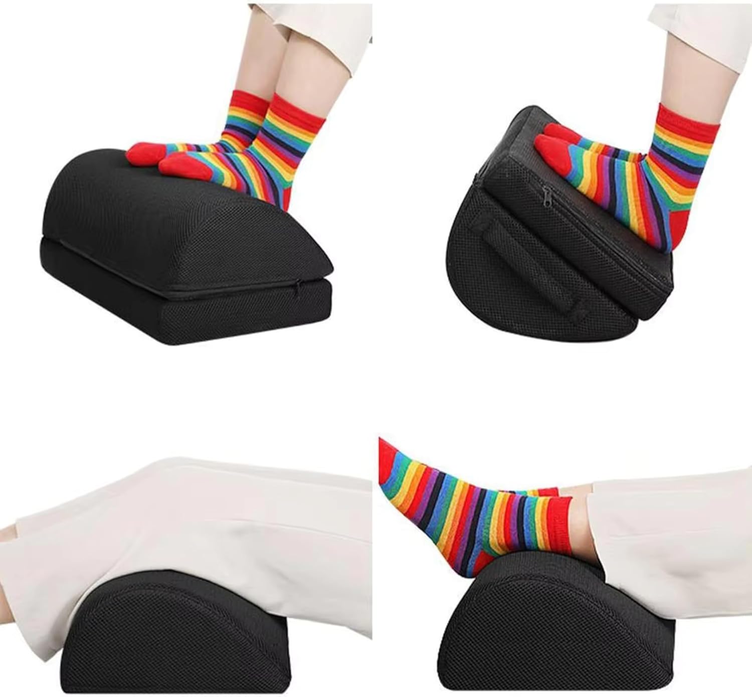 Kutabs Ergonomic Foot Rest Under Desk for Office desk accessories – Adjustable Height Memory Foam Foot Stool Under Desk for home Office Chair & Gaming Chair – for Back & Hip Pain Relief - Image 7